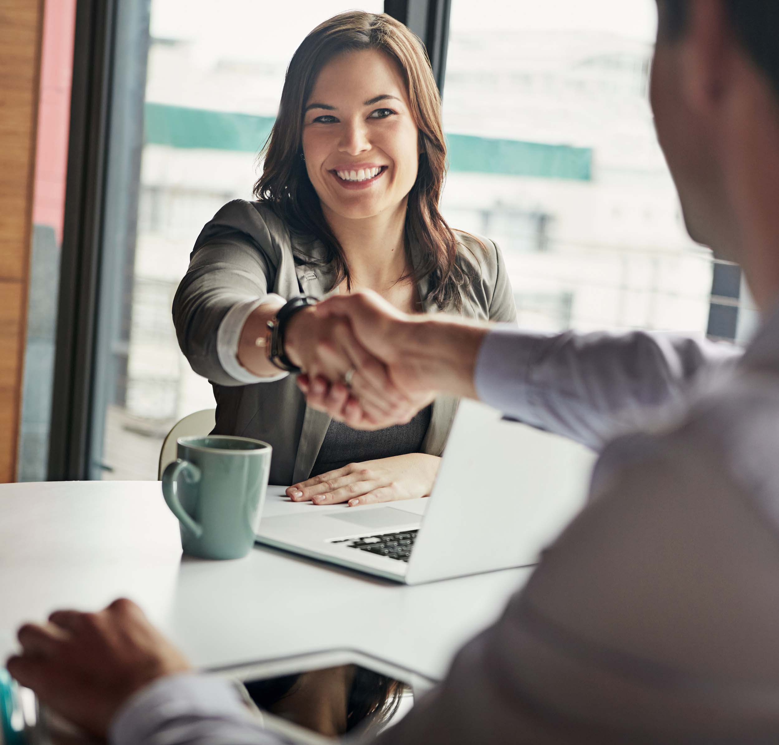 Business,People,,Handshake,And,Welcome,For,Tech,Meeting,,Partnership,Deal